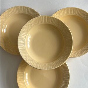 Martha Stewart Yellow Basketweave Soup Pasta Bowls Set of 4 Macy’s Collection
